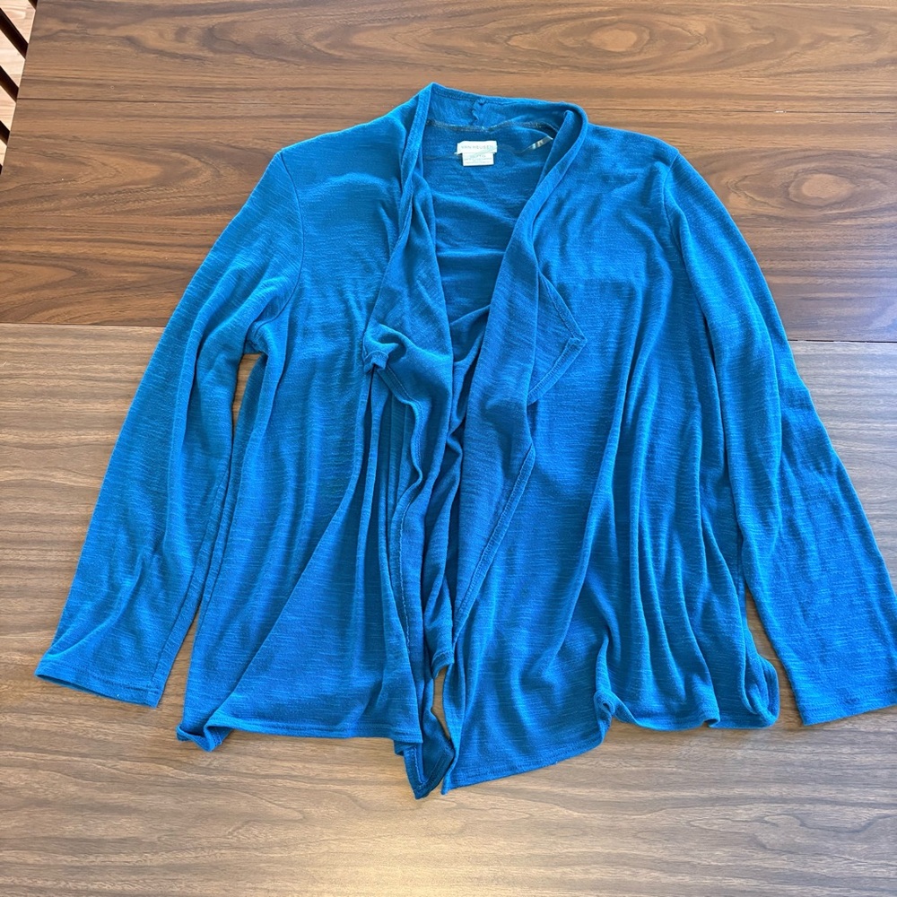 Van Heusen Deep Blue Teal Draped Cardigan
